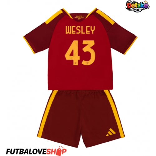 Dres AS Roma Wesley Franca #43 Domáci pre deti 2026-27 Krátky Rukáv (+ trenírky)